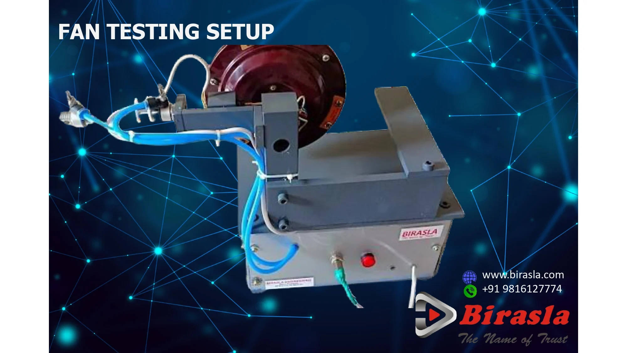Fan Testing Setup for Standardized setup for testing fan performance under controlled conditions