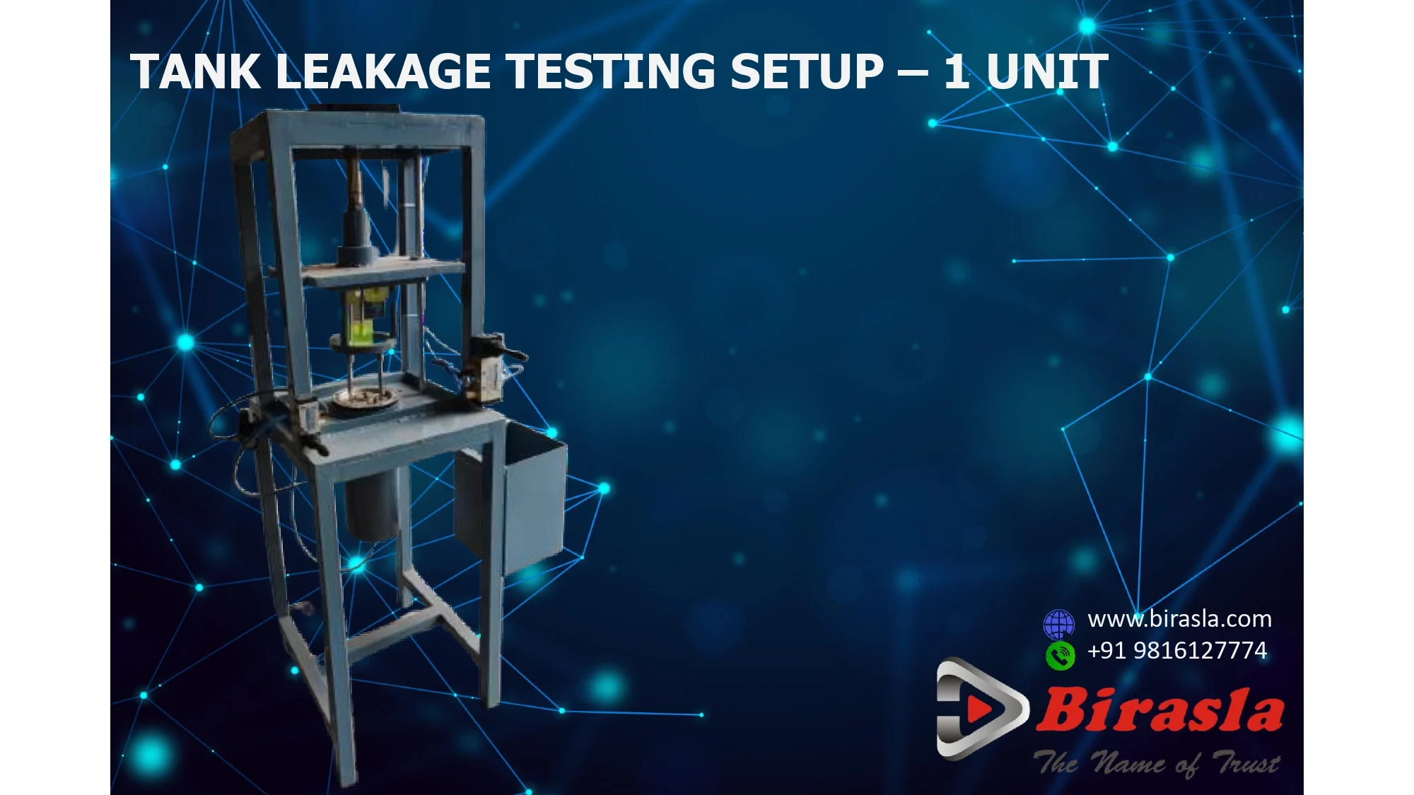 Tank Leakage Testing Setup for Manual control setup for detecting leaks in electric water heater tanks