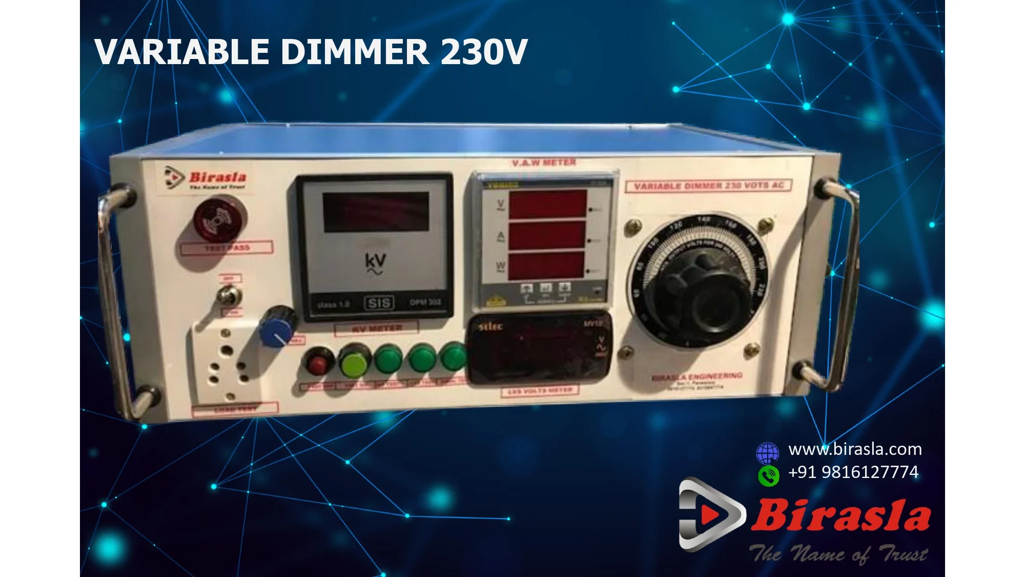 Variable Dimmer – Industrial 230V for Industrial-grade 230V variable dimmer for voltage control applications