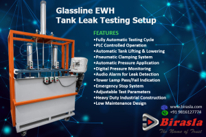 Glassline EWH Tank Leak Testing Setup